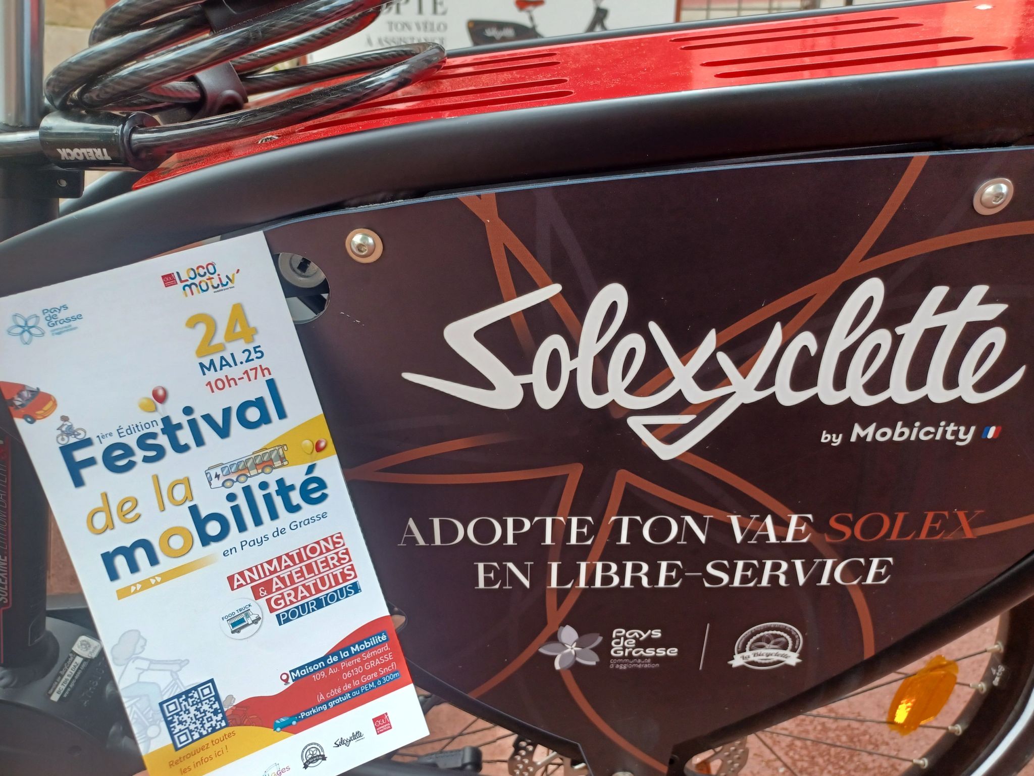 Solexyclette au festival de la mobilité Grasse